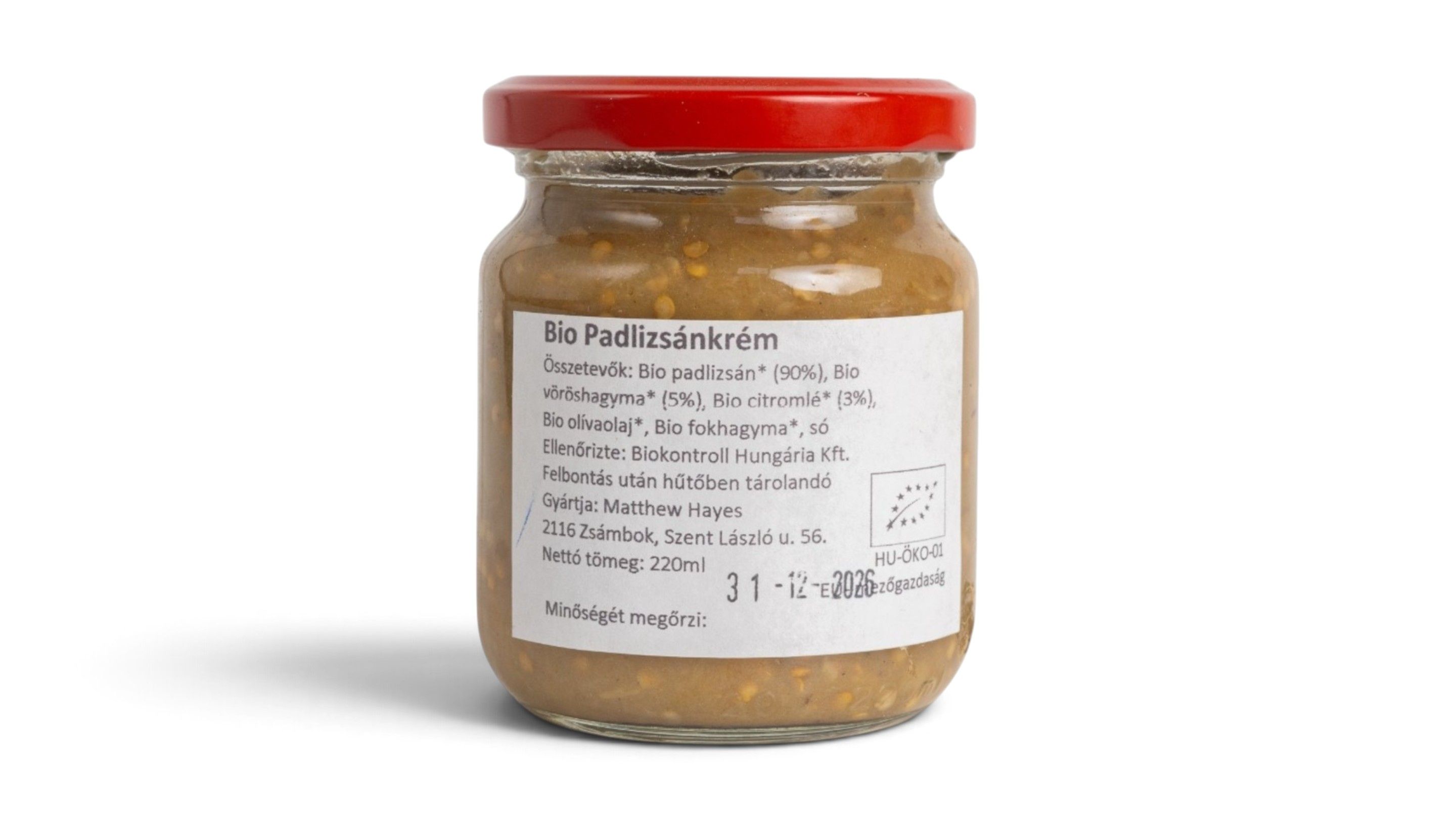 Image of Bio Padlizsánkrém (220ml)